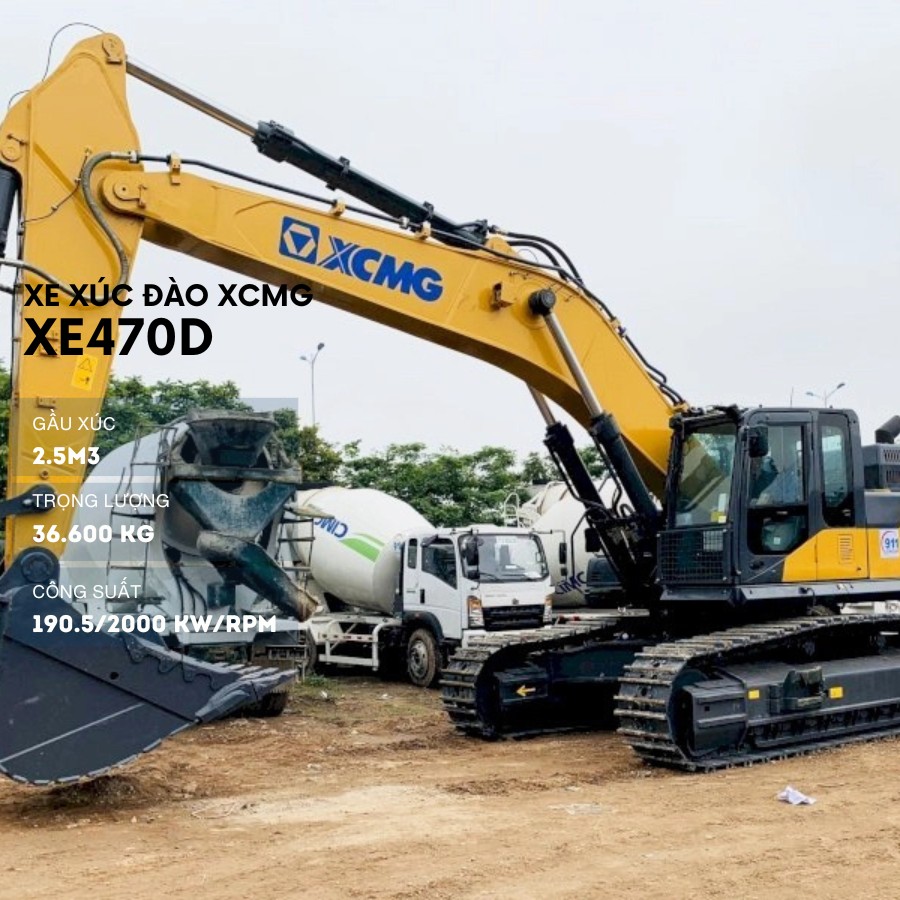 máy xúc đào bánh xích XCMG XE470D