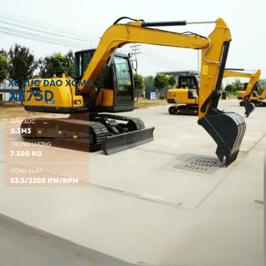 Máy Xúc Đào Bánh Xích XCMG XE75D