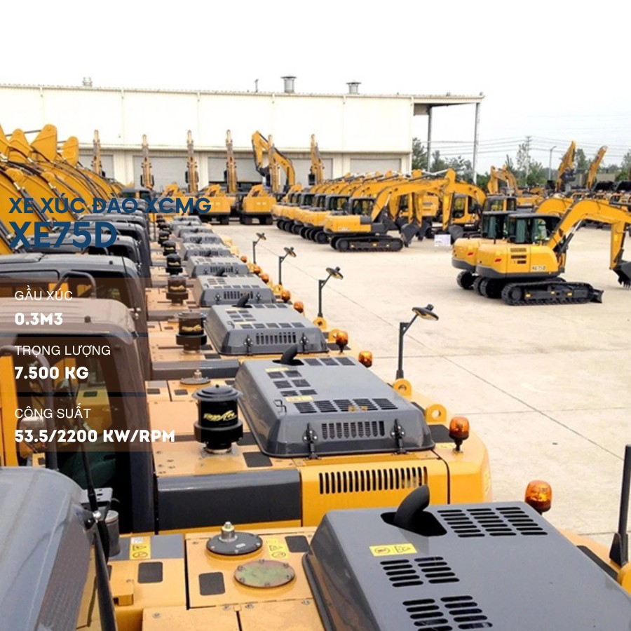 Máy Xúc Đào Bánh Xích XCMG XE75D