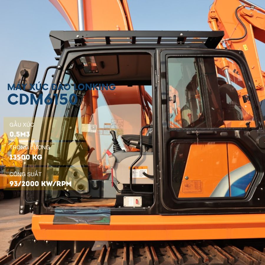 Máy xúc đào bánh lốp CDM6150