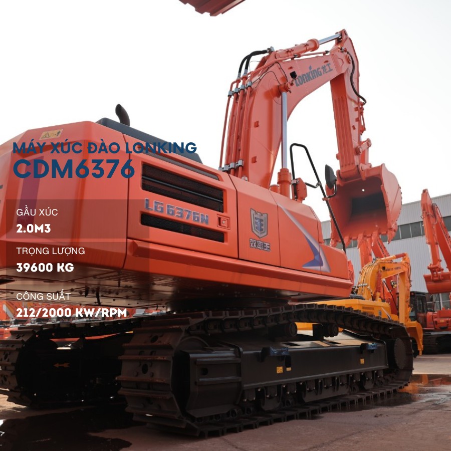 máy xúc đào bánh xích CDM6376
