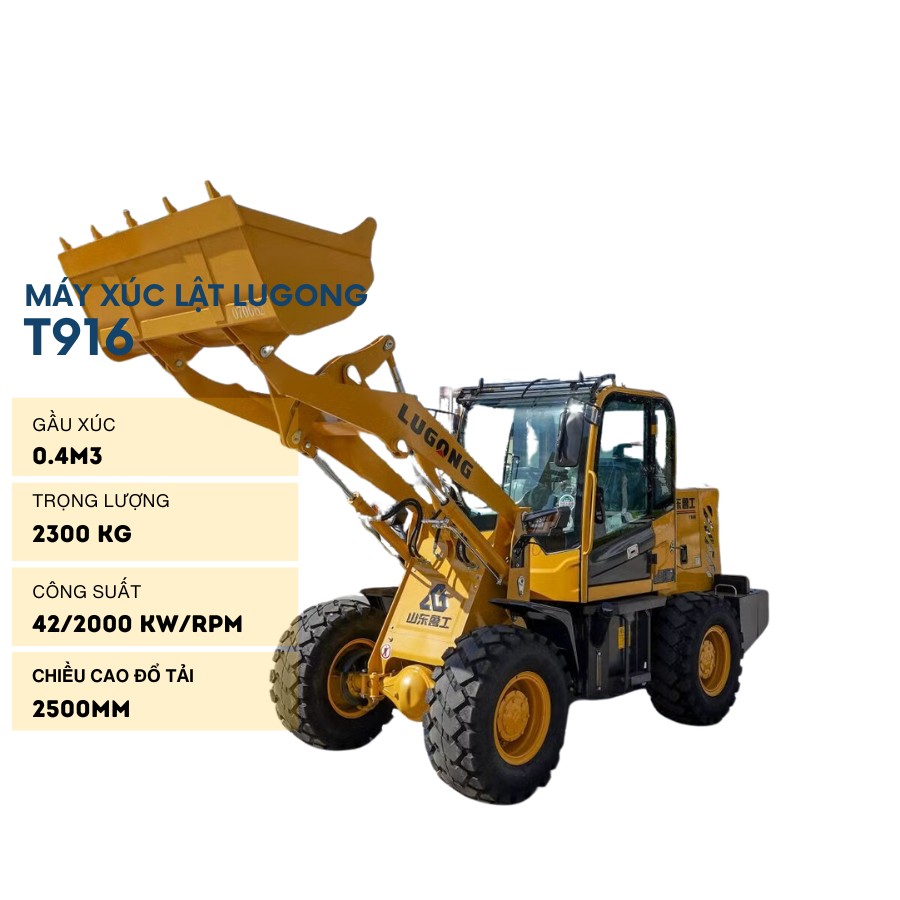 Máy Xúc Lật Mini Lugong T916